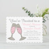 Bubble Pink Champagne Toast Cheers Vrijgezellenfee Kaart (Staand voorkant)