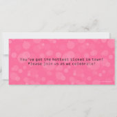 Bubble Pink Ticket Verjaardag Kaart (Achterkant)