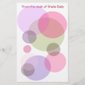 Bubble Pinks - Gepersonaliseerd Briefpapier (Voorkant)