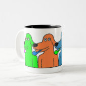 BUBBLE-PIPE DOGS $14,95 TWEEKLEURIGE KOFFIEMOK (Voorkant links)