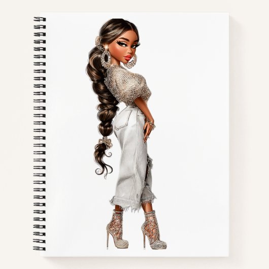 Bubble Ponytail Spiraal Notebook Notitieboek (Voorkant)