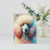 Bubble Poodle Briefkaart (Staand voorkant)