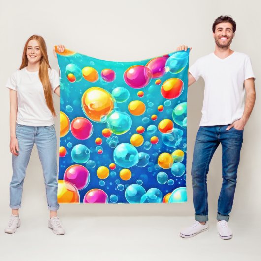 Bubble Pop Delight Fleece Deken (In situ)