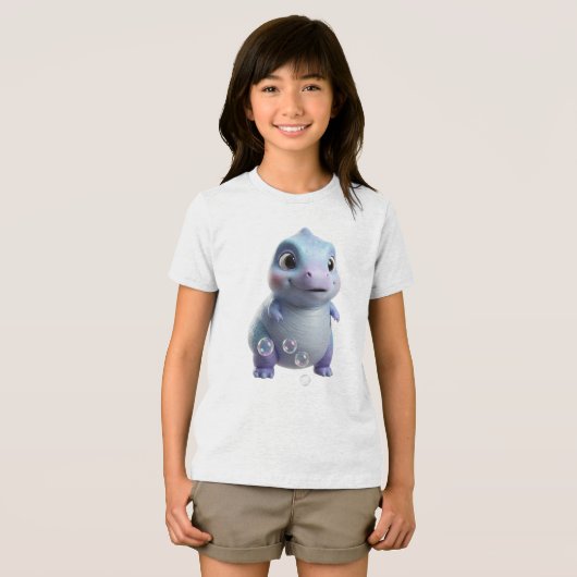 Bubble Pop Dino Tri-Blend Shirt (Voorkant volledig)
