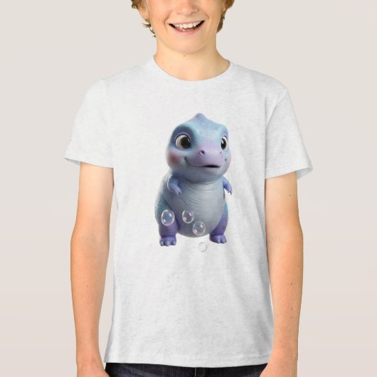 Bubble Pop Dino Tri-Blend Shirt (Voorkant)
