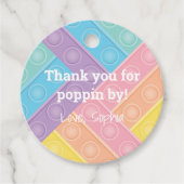 Bubble Pop Speelgoed Rainbow Popper Fidget Speelgo Bedankjes Labels (Voorkant)