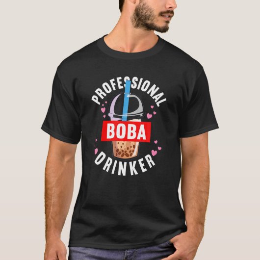 Bubble Professional Boba Drinker Tea Japans T-shirt (Voorkant)