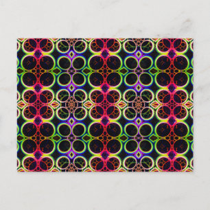 Bubble Rings Rainbow Holographic Effect Art Briefkaart
