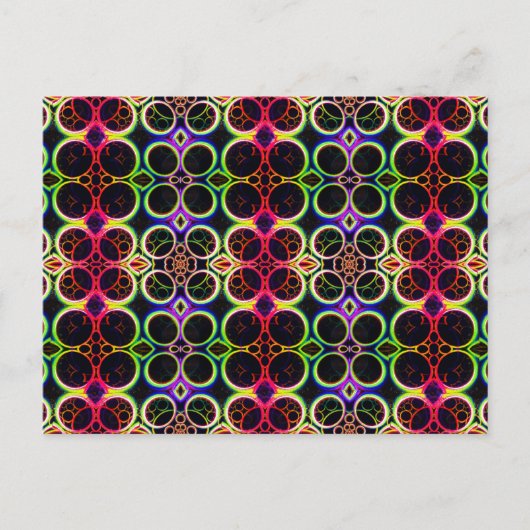 Bubble Rings Rainbow Holographic Effect Art Briefkaart (Voorkant)