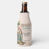 Bubble Rodeo Cowgirl Cactus Verjaardag Flesjeskoeler (Fles Voorkant)