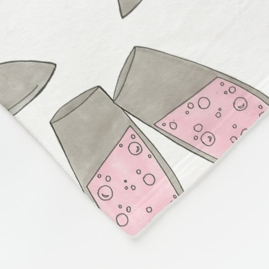 Bubble Roze champagne Glass Cheers Weddenschap Fleece Deken (Hoek)