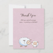 Bubble Roze, Grijs Baby Meisje Douche Supplies Kaart (Achterkant)