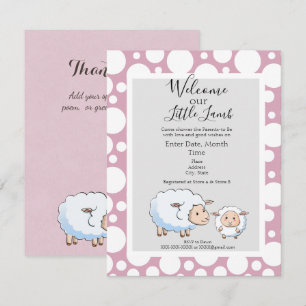 Bubble Roze, Grijs Baby Meisje Douche Supplies Kaart