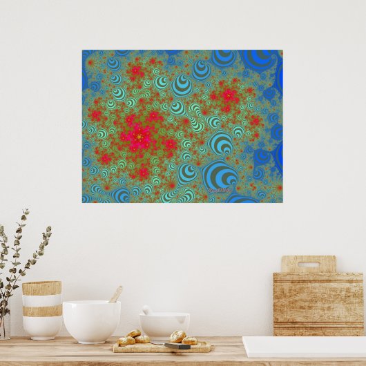 Bubble-Rozen Poster (Keuken)