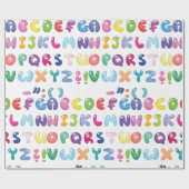 Bubble Shaped Alphabet Cadeaupapier (Vlak)