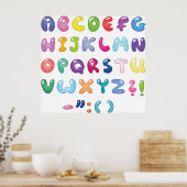 Bubble Shaped Alphabet Poster (Keuken)