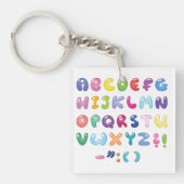 Bubble Shaped Alphabet Sleutelhanger (Voorkant)