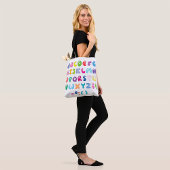 Bubble Shaped Alphabet Tote Bag