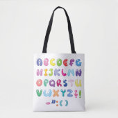 Bubble Shaped Alphabet Tote Bag (Voorkant)