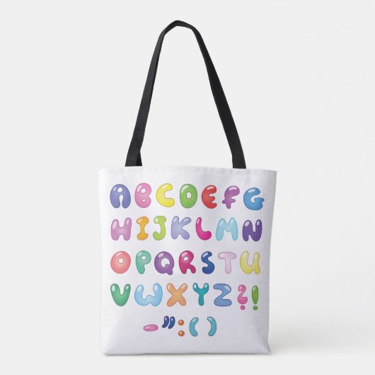 Bubble Shaped Alphabet Tote Bag (Achterkant)
