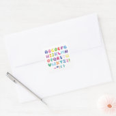Bubble Shaped Alphabet Vierkante Sticker (Envelop)