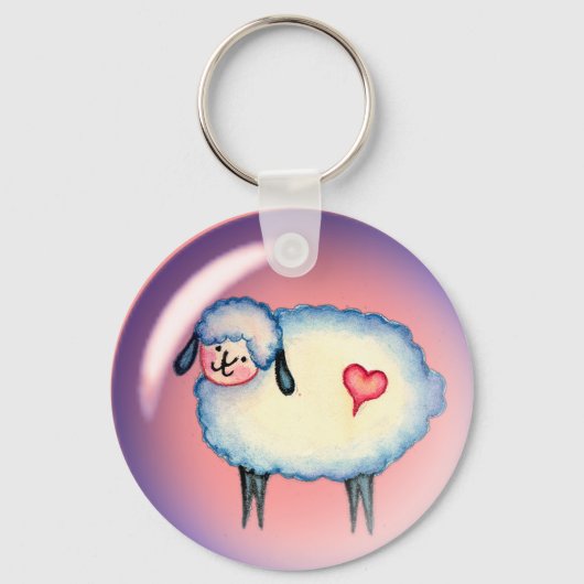 BUBBLE SHEEP VAN SHARON SHARPE SLEUTELHANGER (Voorkant)