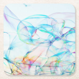 Bubble Sky Achtergrond Blauwe Bubbels Minimaal Kartonnen Onderzetters