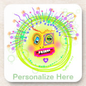 Bubble Smile Meemogie Emoji Kunst Bier Onderzetter (Voorkant)