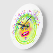 Bubble Smile Meemogie Emoji Kunst Grote Klok (Hoek)