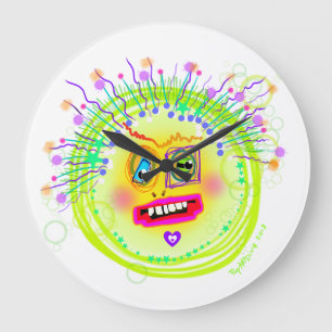 Bubble Smile Meemogie Emoji Kunst Grote Klok
