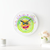 Bubble Smile Meemogie Emoji Kunst Grote Klok (Huis)