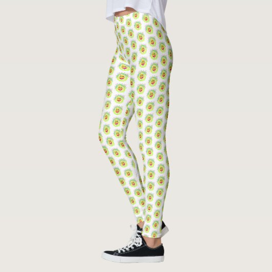 Bubble Smile Meemogie Emoji Kunst Leggings (Links)