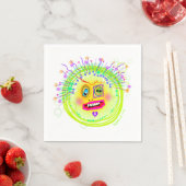Bubble Smile Meemogie Emoji Kunst Servet (Insitu)