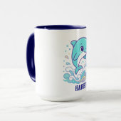 Bubble Splash Dolfijn Schattig Oceaan Dier Aangepa Mok (Voorkant links)