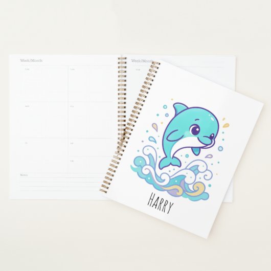 Bubble Splash Dolfijn Schattig Zee Dier Aangepast Planner (Display)