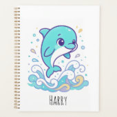 Bubble Splash Dolfijn Schattig Zee Dier Aangepast Planner (Voorkant)