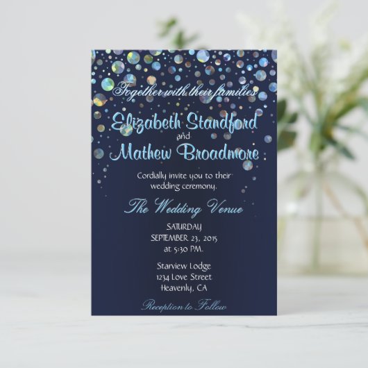 Bubble Stars Kaart (Staand voorkant)