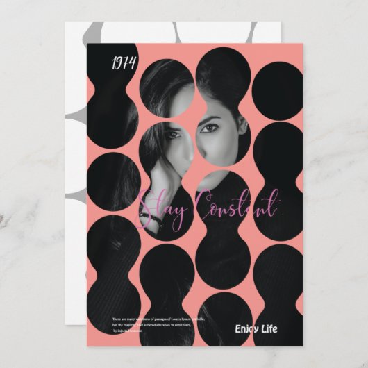 Bubble Stijlvolle cover uitnodiging sjabloon (Voorkant / Achterkant)