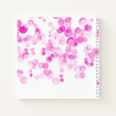 Bubble Stippen Roze Bokeh Effect Sketch Notitieboek (Achterkant)