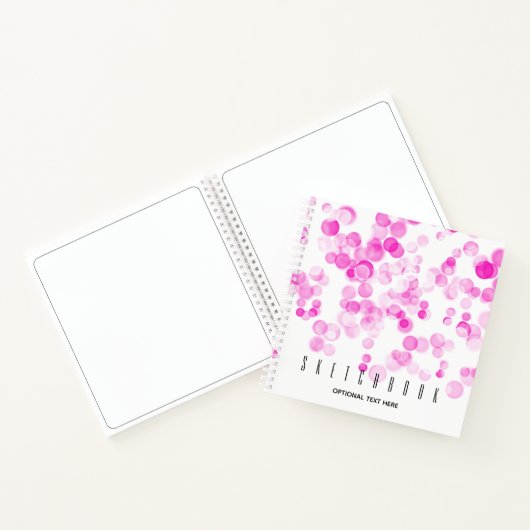 Bubble Stippen Roze Bokeh Effect Sketch Notitieboek (Binnen)