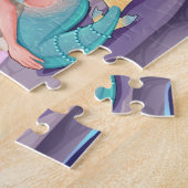 Bubble strand cartoon mermaid photolijst legpuzzel (Zijkant)