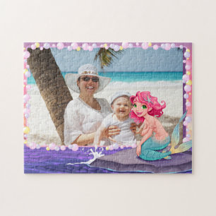Bubble strand cartoon mermaid photolijst legpuzzel