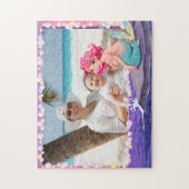 Bubble strand cartoon mermaid photolijst legpuzzel (Verticaal)