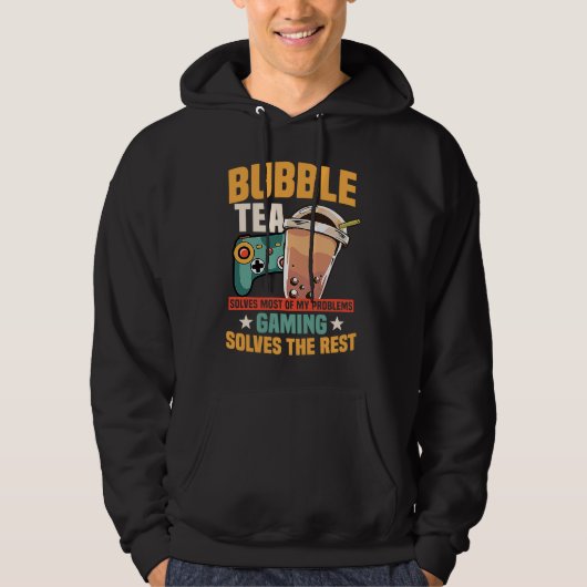 Bubble Tea And Gaming Quote For Gamer Hoodie (Voorkant)