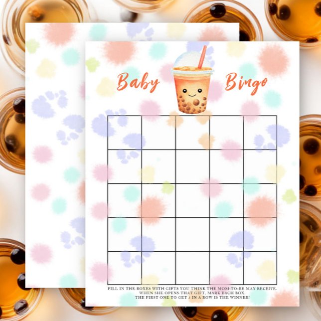 Bubble Tea Baby shower bingo game (Creator heeft geüpload)