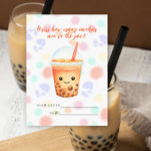 Bubble Tea Baby shower Guess how many candies Informatiekaartje