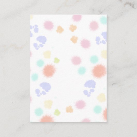 Bubble Tea Baby shower Guess how many candies Informatiekaartje (Achterkant)