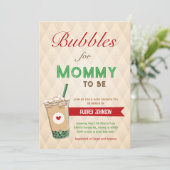 Bubble Tea Baby shower Koffie Koreaanse Kpop Boba Kaart (Staand voorkant)