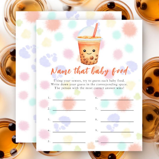 Bubble Tea baby shower - Name that baby food (Creator heeft geüpload)