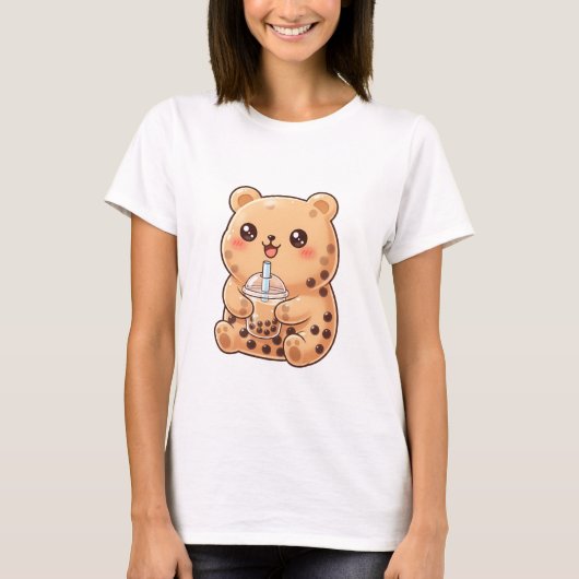 Bubble Tea Bear T-shirt (Voorkant)